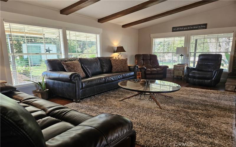 Main home living area with dual pane windows throughout the home