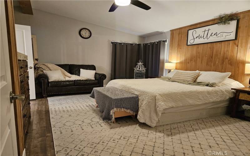 Spacious master suite in the main home