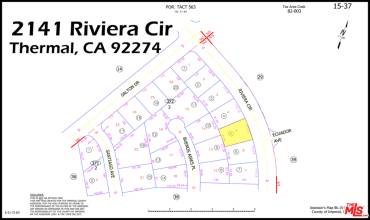 2141 RIVIERA Circle, Thermal, California 92274, ,Land,Buy,2141 RIVIERA Circle,23293259