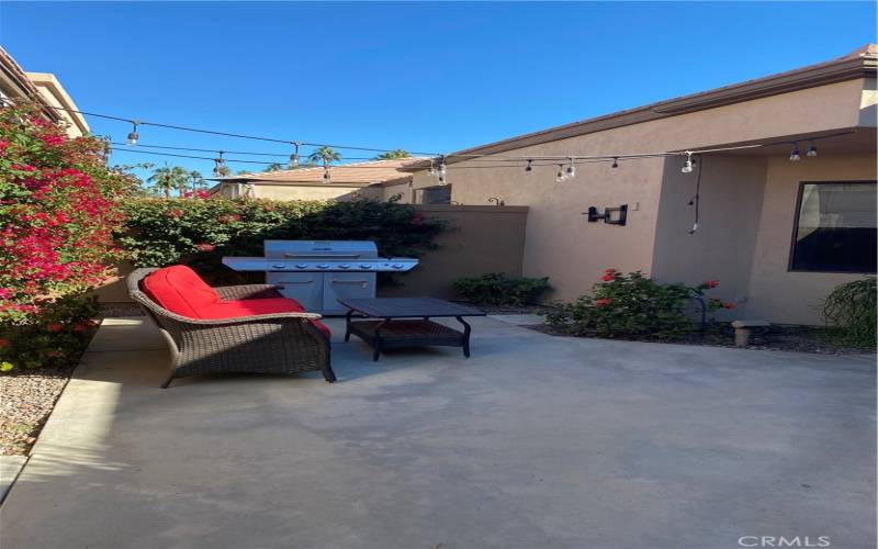 Front courtyard with natural gas BBQ