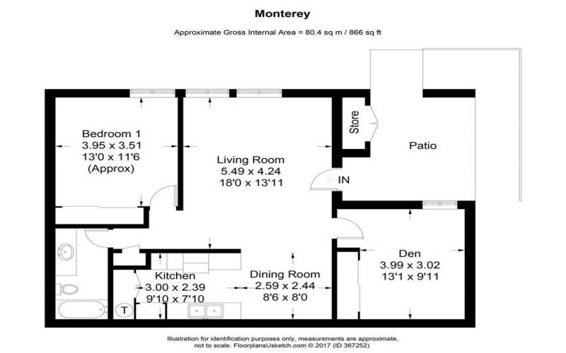 Note DEN-- this is 2nd bedroom or office or den