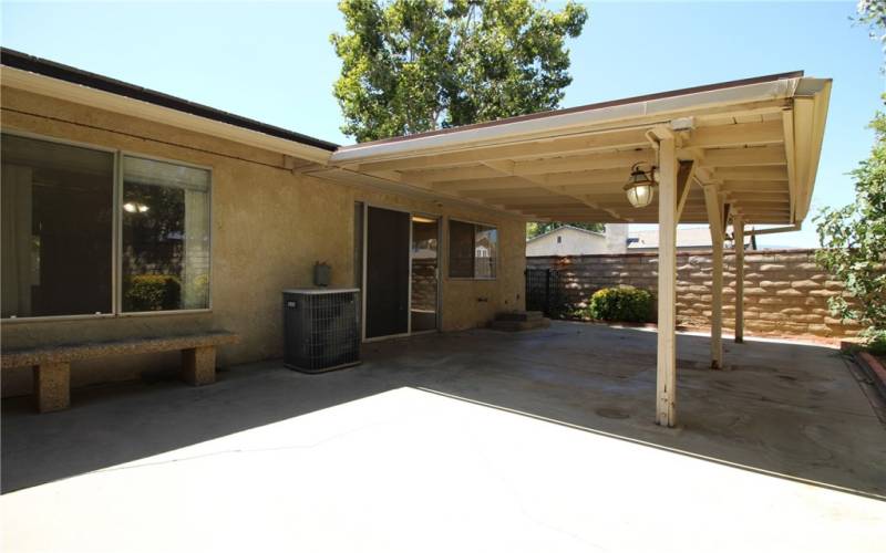 Large concrete patio