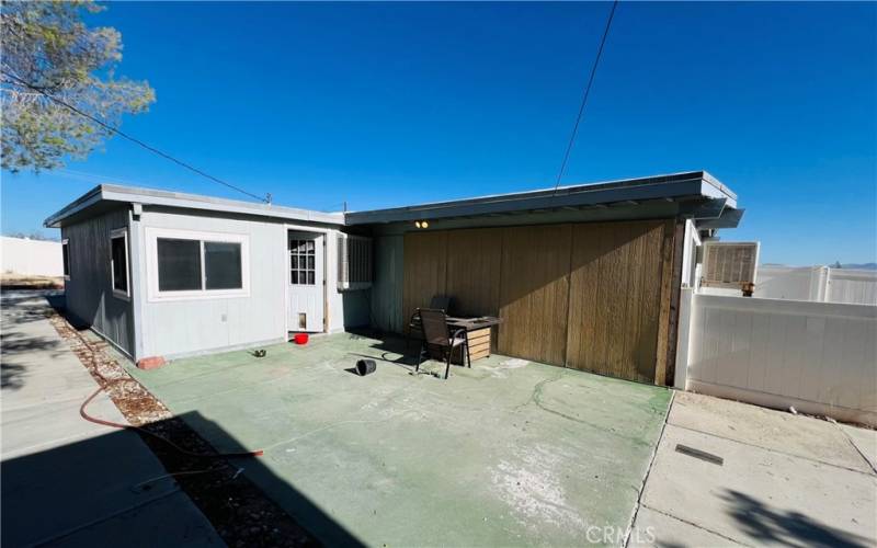 back yard facing the house