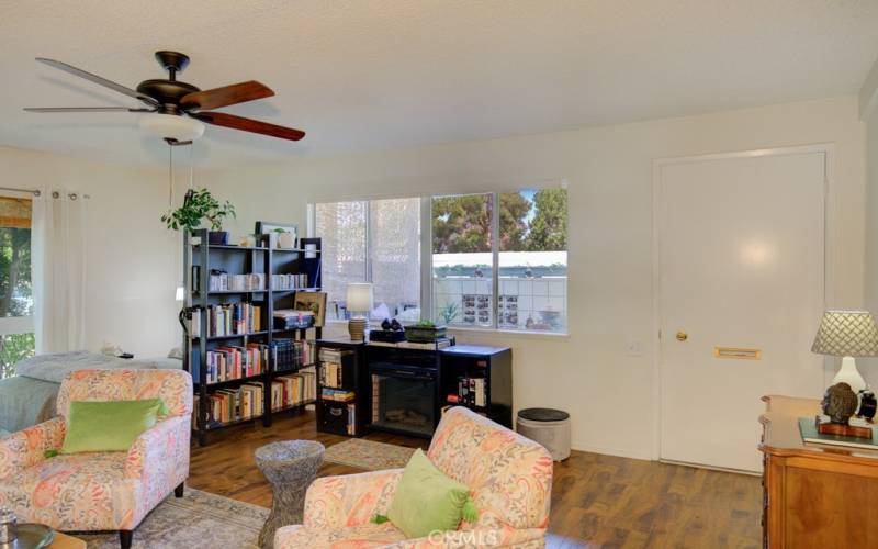 View from the living room toward the patio.