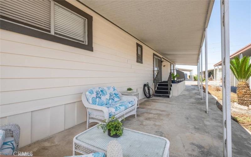 Covered patio area.