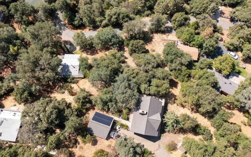 Aerial View of home and lot