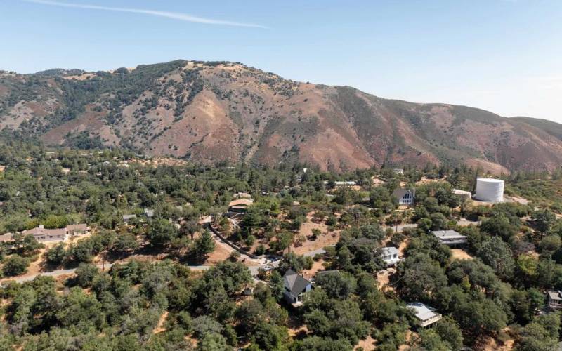 Home w/ Mountain Aerial View