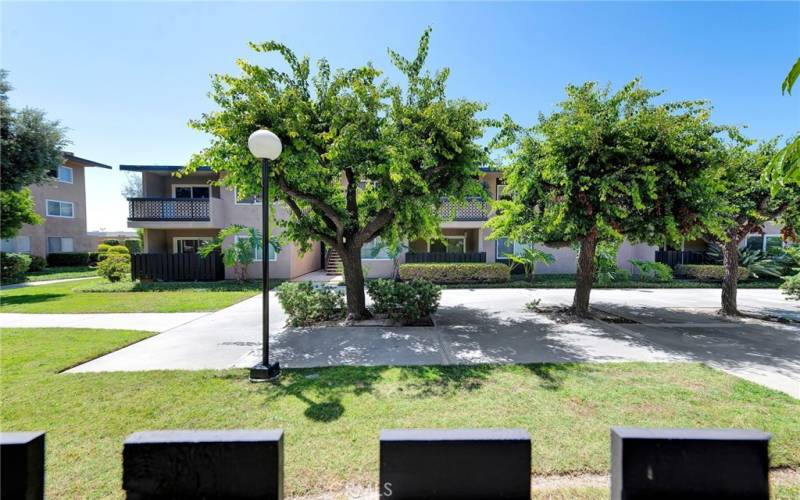 View of courtyard from patio