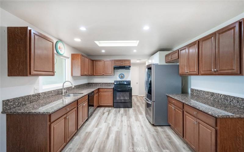 Skylight adds natural light in kitchen