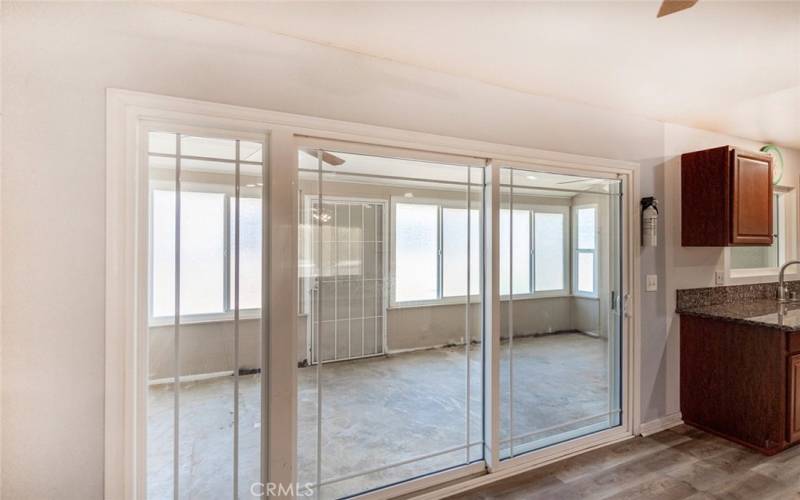 Sliding Door to Arizona Room from Dining Room