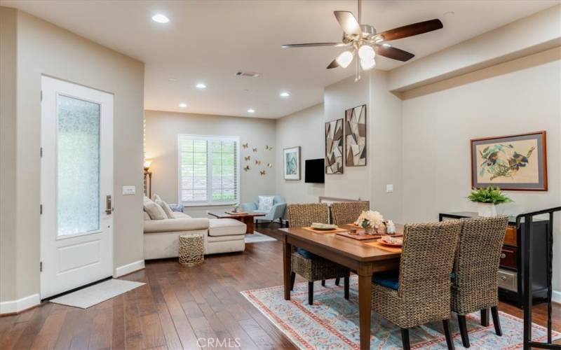 Another View of Dining Area with Overhead/Ceiling fan with Lights