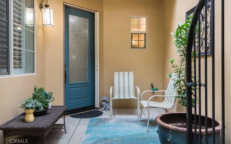 Gated Front Courtyard leading to Front Door