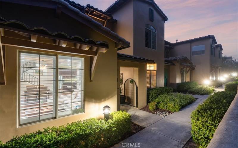 Walk way to Gated Front Door Entrance