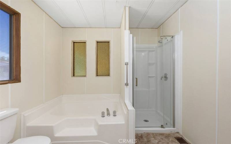 Garden Tub & New Walk-in Shower