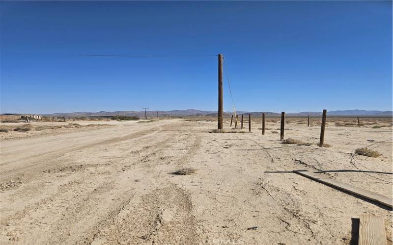 Road in front of land