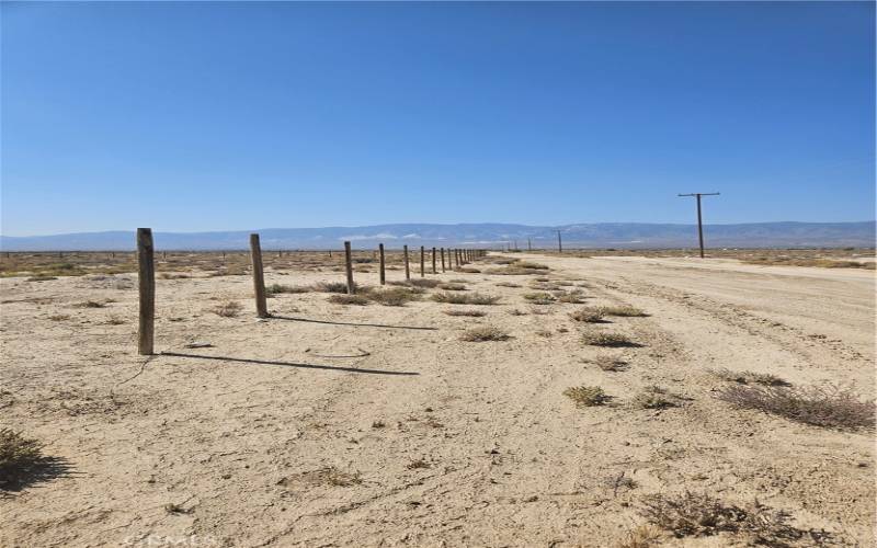 dirt road in front of land