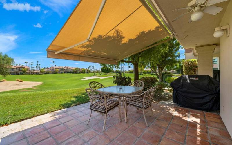 Electric Awning on the Patio