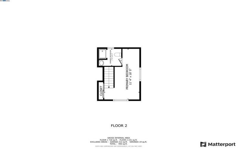 Upstairs floor plan