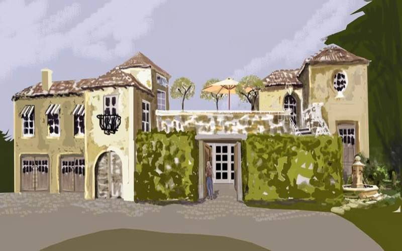 #2. Classic Carmel Mission Design Concept. Approx 3,200 sf 4 Bed/3Bath, Rooftop Deck with Pool.