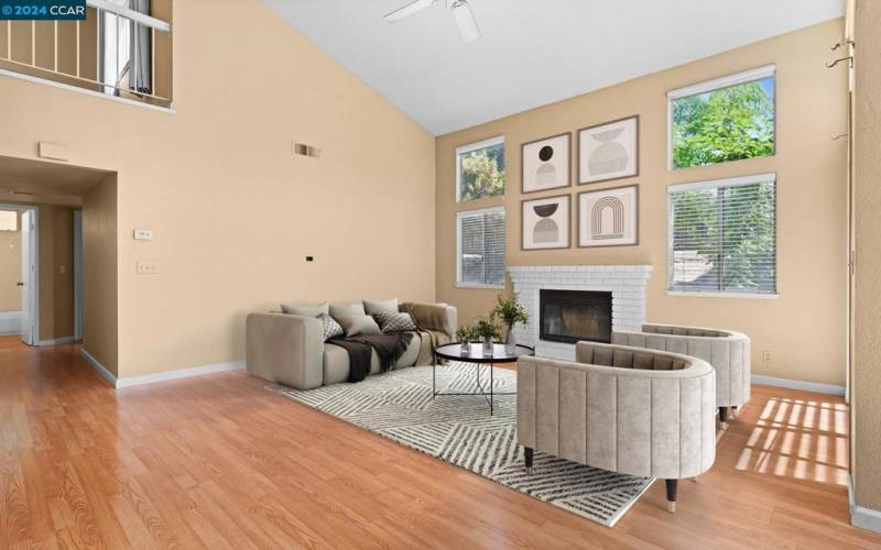 Virtually Staged Living Room