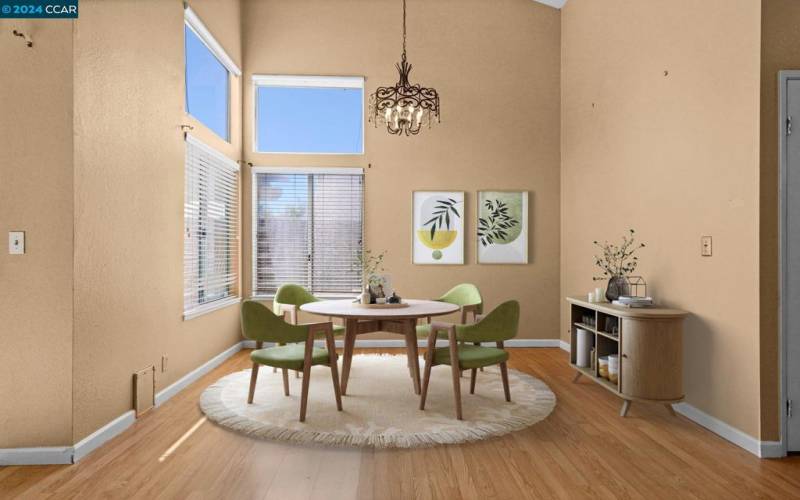 Virtually Staged Dining Area