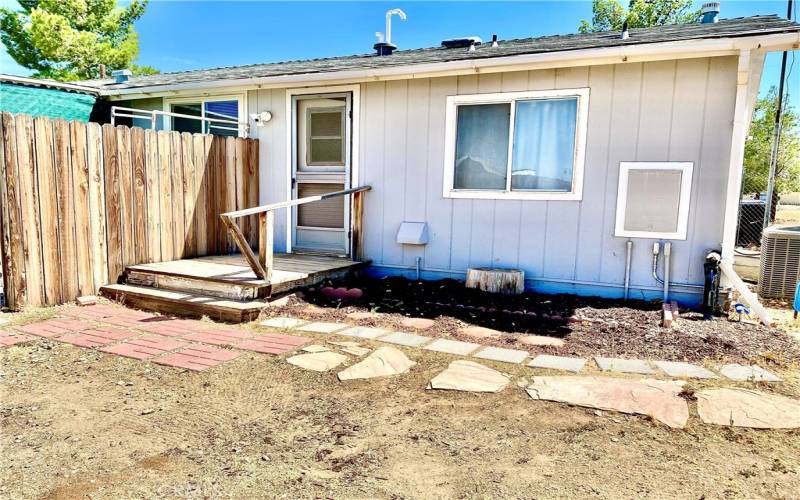 Back exit from laundry area