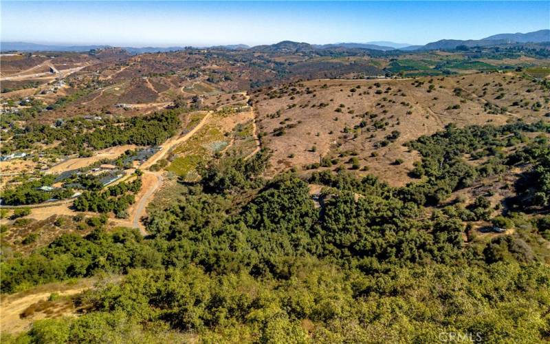 Views from the Southwest corner looking north toward Fallbrook and Temecula showing Hwy 15 top left corner.