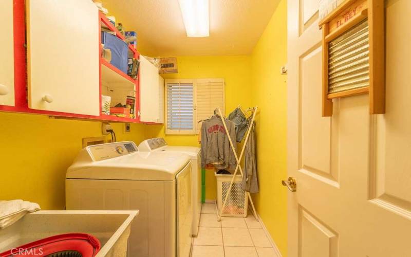 downstairs laundry room