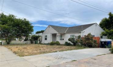 Side view of front yard