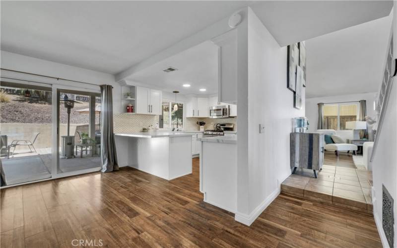 Kitchen facing family room