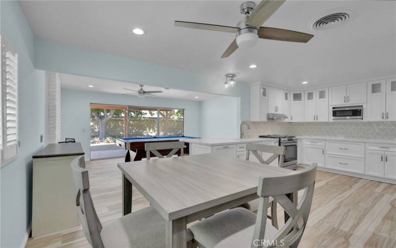 Open plan overseeing the family room which can be the formal dining room