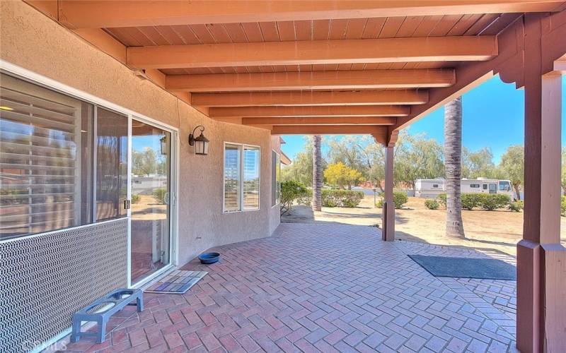 Back covered patio.