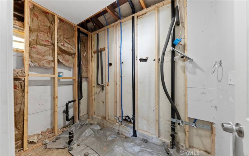 Junior Dwelling Unit Unfinished Bathroom.