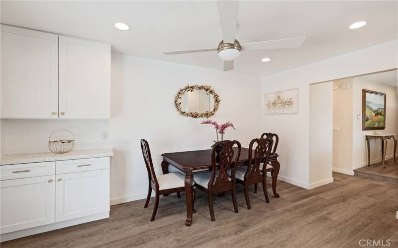 Dining Area with Built in Cabinetry