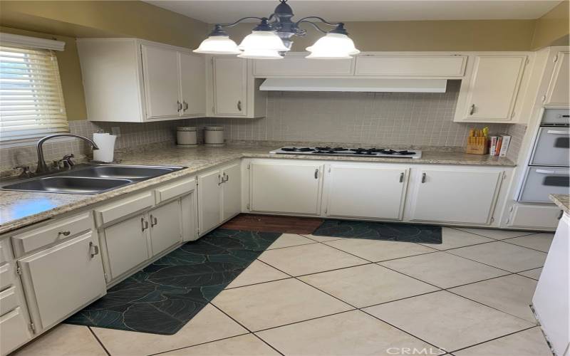 kitchen view from garage entry door