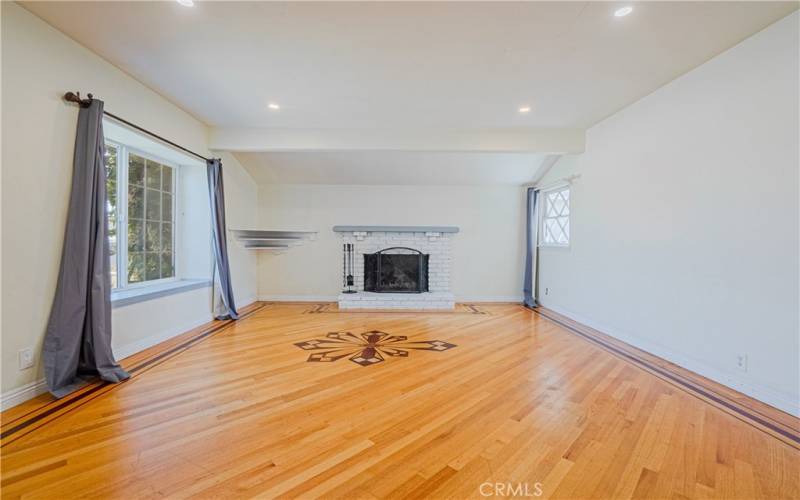 Living room and Fireplace