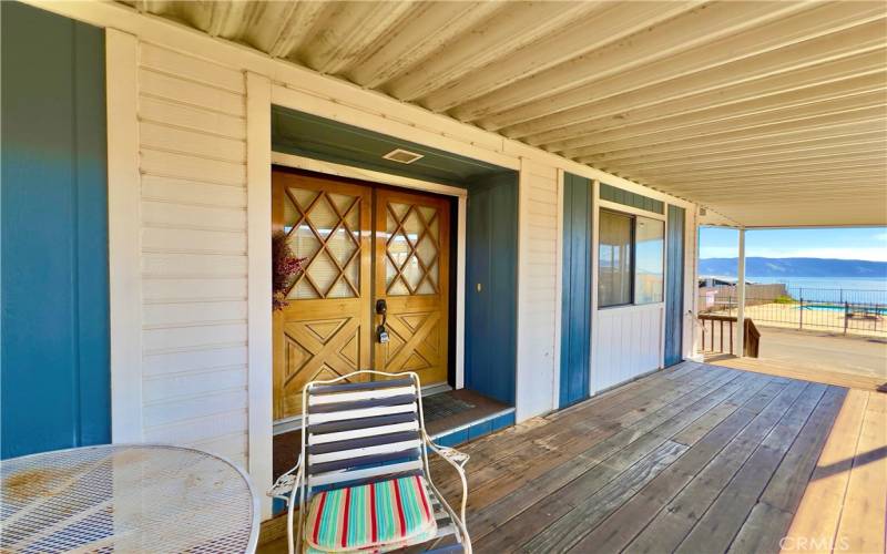 Front Porch with French Doors to living room