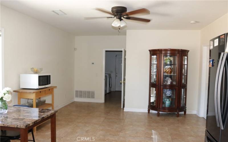 door leading to laundry room.