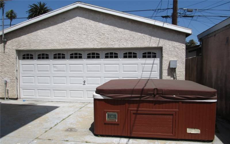 2 car detached garage.