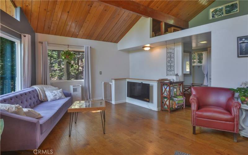 Living Room With view of loft