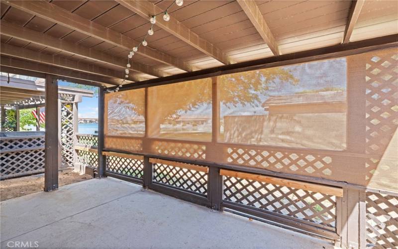 Covered patio off the Dining area down stairs