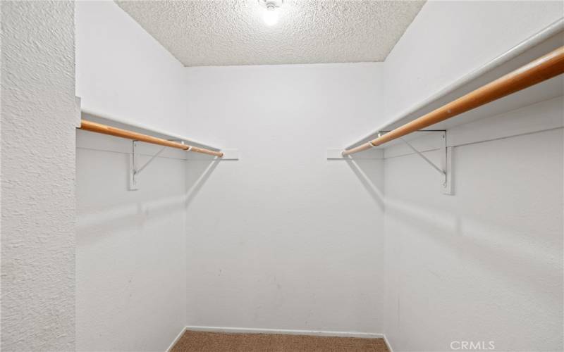 Master bedroom walk in closet