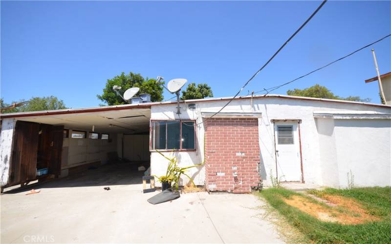 view of back of home carport