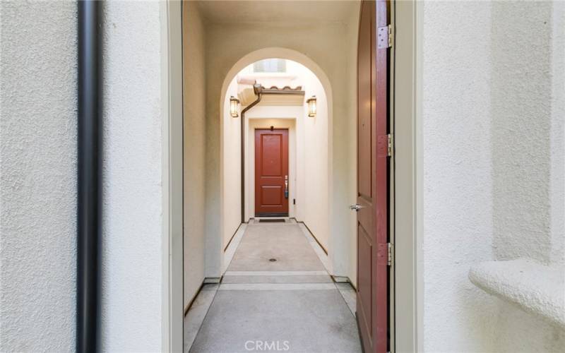 Breezeway leading to front door