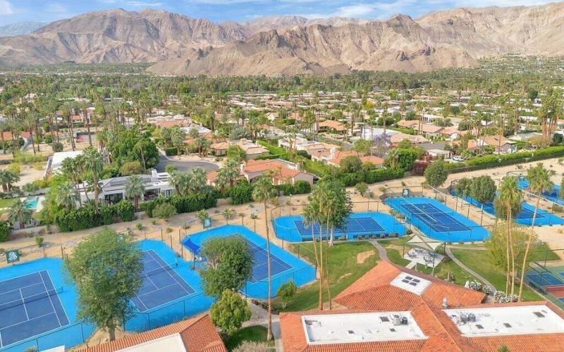 Springs Overhaed View of Tennis Courts w