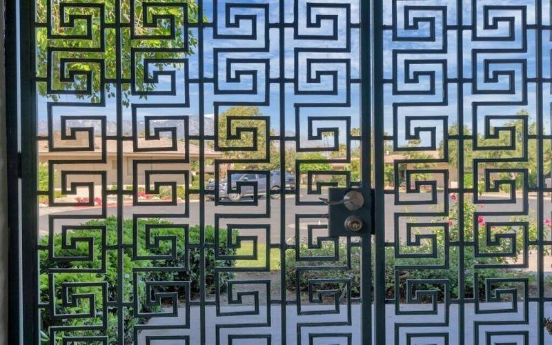 Springs Courtyard Gate Looking Toward St