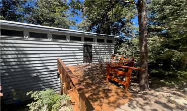 Front deck off bedroom entry.