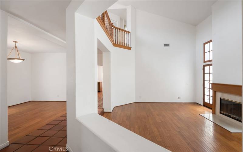 Entry hall through the living room