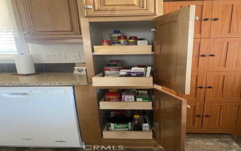 roll out drawers in cabinet