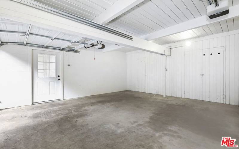 2 car garage with washer and dryer